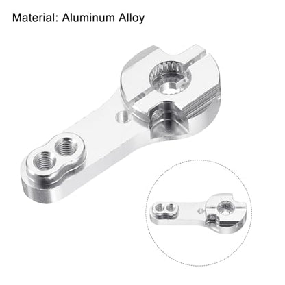 MECCANIXITY 4 Pcs Aluminum Alloy 25T Steering Servo Arm Horn for DIY RC Car/Boat/Airplane Boat Accessories, Green/Silver - color: Green/Silver