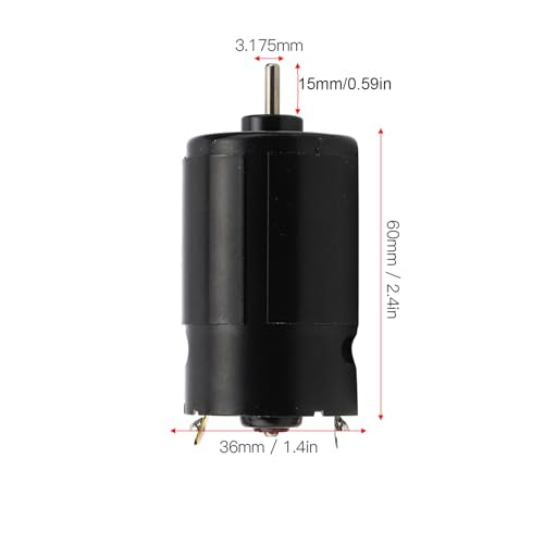 550 Brushed Motor High Performance RC Car Boat Motor with Ball Bearing Low Noise Design 12T 21T 29T 35T Options Metal Black 36mm Diameter (29T) - size: 29T