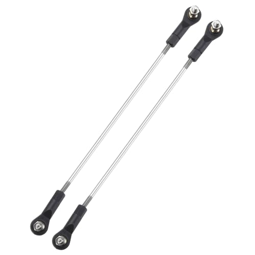 MECCANIXITY 2Pcs Adjustable Turnbuckles Camber Link, 164-174mm Turnbuckle Rod Steering Servo Linkage with M3 Ball Head Rod Ends for RC Car Replace Parts - size: 164-174mm