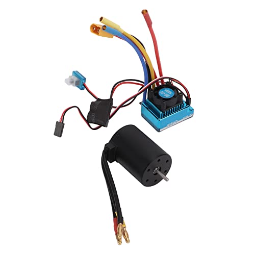 Brushless Motor ESC Waterproof Upgrade Combo for 1/10 RC Car, Compact and Adjustable for Enhanced Performance, Aluminum Alloy + Copper Material