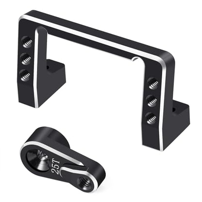 RC Car Aluminium Servo Mount Servo Fixed Bracket Stand with Metal Servo Horn Arm for Losi 1/16 Mini-B 2WD Buggy RC Car Upgrade Parts