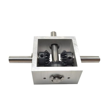 1:1 Right Angle Bevel Gearbox 1.5 Module 20 Teeth 90° Angle Drive Steering Gear Device Simple Mechanical DIY Module with 10mm Shaft - size: 10mm shaft, style: 2 output shaft