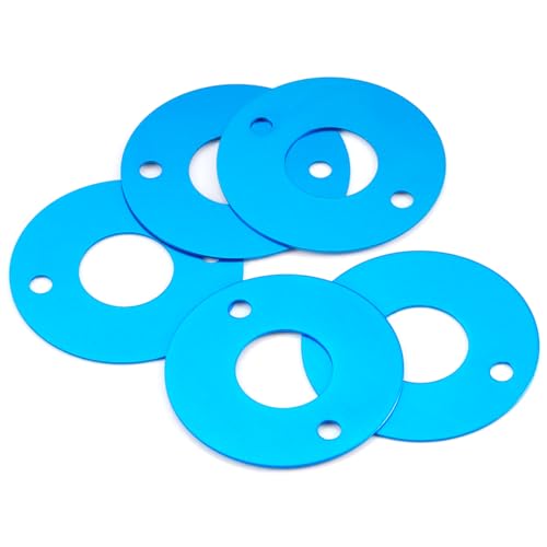 QUE-T 10pcs Aluminum Motor Spacer Motor Mount Washer Gasket Kit for 1/10 Tamiya TT01 TT02 M07 M08 TA02, Compatible with Tamiya 540 Brushed Motors - size: 10pcs
