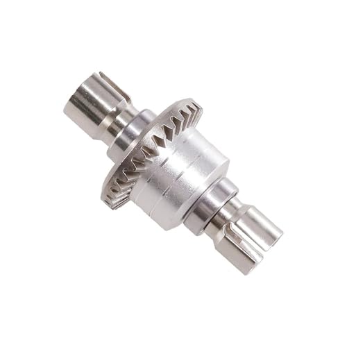 COMODO Metal Differential Gear Set for 1/16 1/14 RC Cars – Front & Rear Replacement Drivetrain Parts Compatible with Models(Silver) - color: Silver
