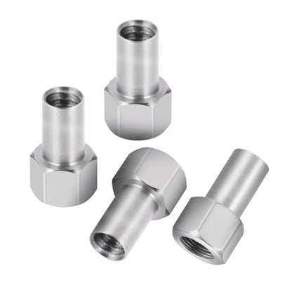 Stainless Steel M2.5 Extended Wheel Nuts 3mm Upgrade for 1/18th TRX4M Defender Bronco K10 High Trail F150 RC Crawler Car Parts - style: 3mm