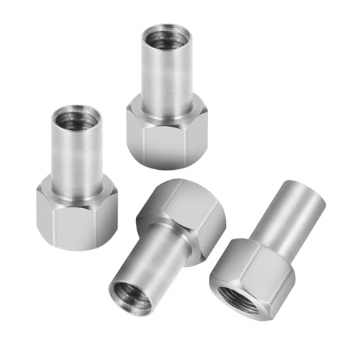 Stainless Steel M2.5 Extended Wheel Nuts 3mm Upgrade for 1/18th TRX4M Defender Bronco K10 High Trail F150 RC Crawler Car Parts - style: 3mm
