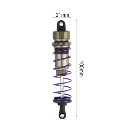RC Car Shock Absorbers Compatible with ZD for Racing LRP for Hobao 1/10 RC Car Parts for Buggy Truck 92mm Front 105mm Rear Shock Absorber Damper Suspension(105mm) - size: 105mm