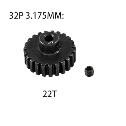 Metal Steel 3.175mm Shaft 32P Pinion Gear Set 20T 21T 22T 23T 24T Compatible with 1/10 Crawler Truck Traxxas Arrma HSP HPI AXIAL Tamiya LOSI RC Car Upgraded Parts - size: 20T 21T 22T 23T 24T