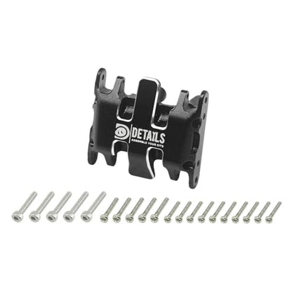 Aluminum Skid Plate Upgrade Set for 1/30 Axial SCX30 Jeep Wrangler, Metal Chassis Protection with Mounting Screws, Black and Red Options (Aluminum-Black) - color: Aluminum-black