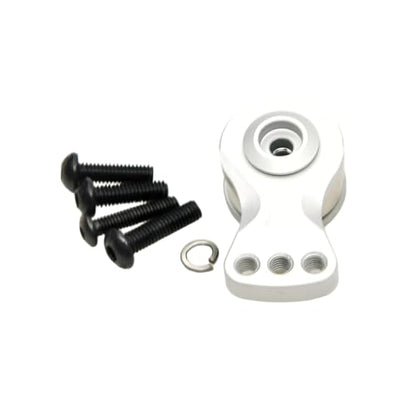 Aluminum Alloy 25T Servo Saver 3 Holes Adjustable Servo Horn 25T Adjustable Arm Compatible with Futaba Tamiya Servos 1/10 RC Car Crawler SCX10 Capra TRX4 TRX6 RC Boat Parts (Silver-M) - color: Silver-m