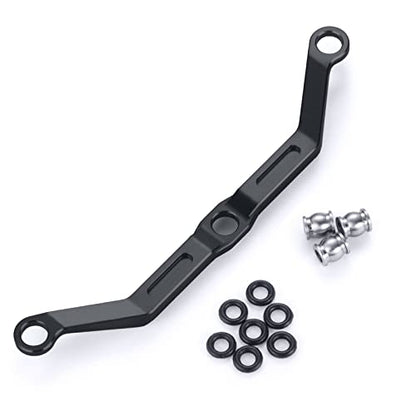 Aluminum Steering Link for 1/18th TRX4M RC Crawler Car Upgrades (Black) - color: Black