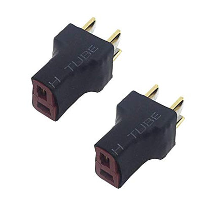 3PCS RC T Plugs Parallel Connector,1 Female to 2 Male T Plug Adapter Compatible with RC Quadcopter Airplane Car Lipo Battery