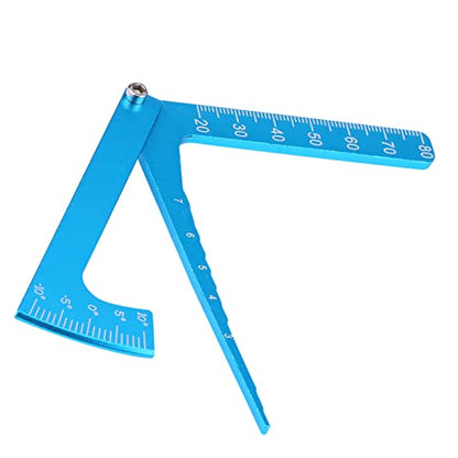 RC Car Camber Gauge, RC Height and Wheel Rim Camber Adjustment Tool, with Markings Blue Metal 3 in 1 RC Car Tools for RC Car Setup