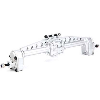 RC Car Metal Rear Portal Axle Assembly for 1/10 SCX10 III RC Crawler Accessories (Silver) - color: Silver