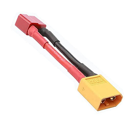 T Plugs to XT60 Adapter Connector Male Female for RC Lipo Battery Charger (2Pairs)