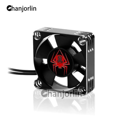 RC Car Metal Motor Cooling Fan 25mm 30mm 35mm 40mm 50mm RC Heatsink 28000RPM ESC Cooling Fans Silvery-Black for 1/8 1/10 1/12 Truck Off Road Crawler Car 540 550 Brushless OR Brushed (30mm)