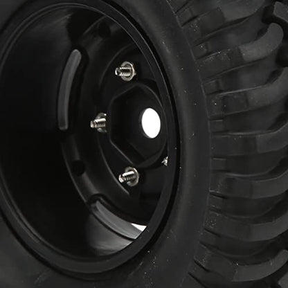 RC Rubber Tires Set, RC Tires and Wheel Rims Set 4pcs Durable Heavy Duty 100mm for 1/10 RC Crawler