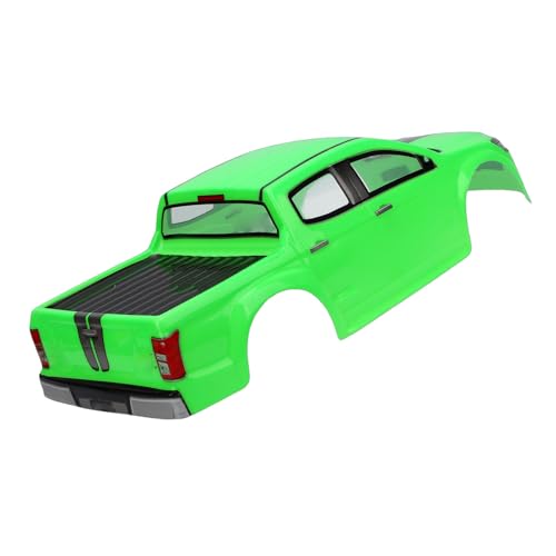 Vikye 1/10 RC Truck Body Shell, Lightweight Clear Pattern Replacement RC Car Shell with Precise Fit, for 26cm Wheelbase Remote Control Vehicles (Green) - color: Green