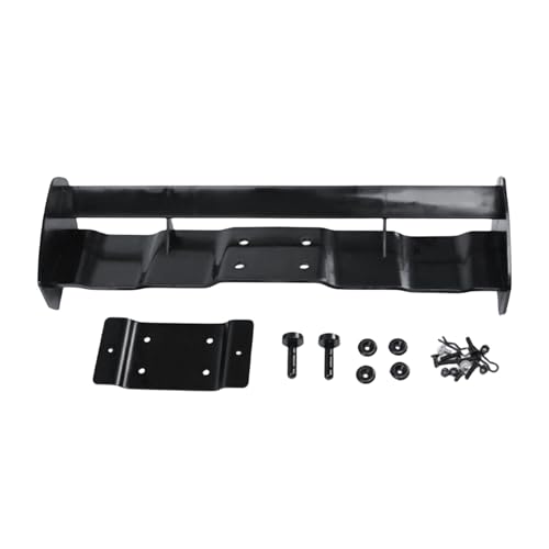 Plastic Rear Wing Tail Kit for 1/5 Hpi Km ROVAN Baja 5b Buggy Rc Car Toys Parts (Black) - color: Black