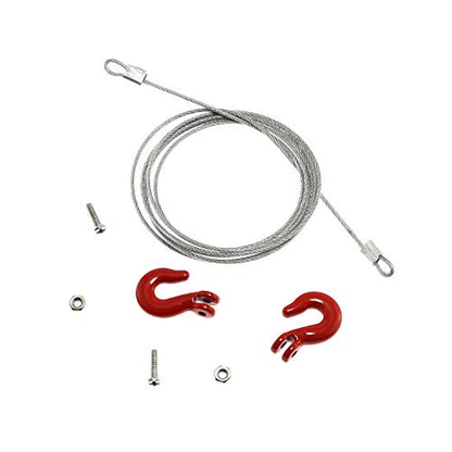 1-Pack Trailer Chain Rope with Tow Hook for RC Car Truck Crawler Accessories