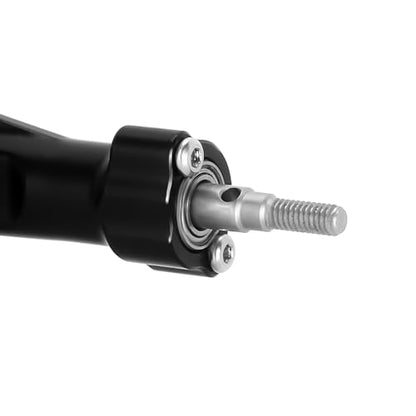 INJORA +4mm Diamond Axles with Brass Steering Knuckles for 1/18 RC Crawler TRX4M Upgrade - color: Black Brass