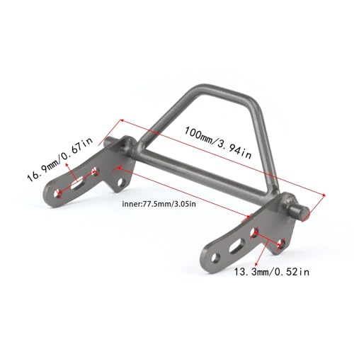 Hand Welded Grade 5 Titanium Front and Rear Bumper Bull Bar Bed Roll Bar for Vanquish VS4-10 Phoenix Chassis Body Upgrade Parts (Front Bumper B) - color: Front Bumper B