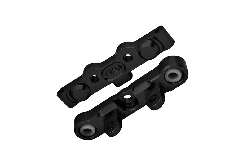 GPM 7075 Alloy Rear Hinge Pin Brace Set for Tekno 1/10 MT410 2.0 4X4 Pro SCT410 2.0 (Black) - color: Black
