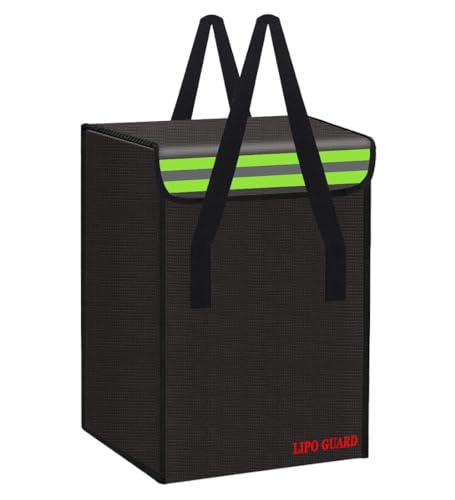 7.9"x7.9"x12.6" Ebike Battery Safe Bag Fireproof Charging Lipo Bag Large Capatity for Lipo Battery Pack Storage Charging Transport, Home Office Travel Fireproof Safe Storage Pouch - size: 200*200*320mm