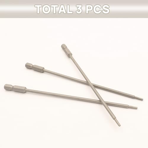RC Hex Bit 2mm for Electric Screwgun/Power Drill(3pcs Hex 2mm) | 6 Inch Power Bits,Hex Head Allen Wrench Drill Bit Set,Professional Grade ¼ Inch Hex Shank for Screwdrivers,High Quality Steel - size: 2MM * 3PCS