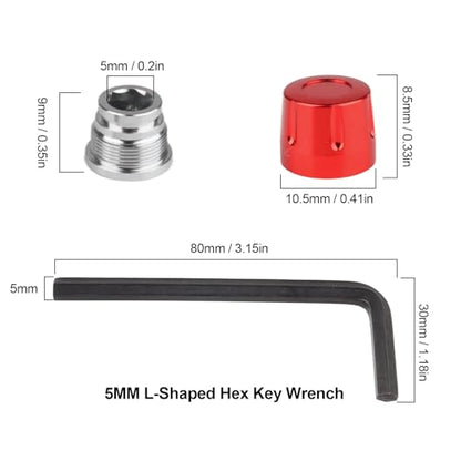 HobbyPark 1.9/2.2 Beadlock Wheel Nuts Locknuts – Aluminum Locking Nuts for 1/10 RC Crawler Car, Fits for TRX4 SCX10 SCX10 II III AXI Capra Redcat Gen8 Gen7 RC4WD & More (Red) - color: Red