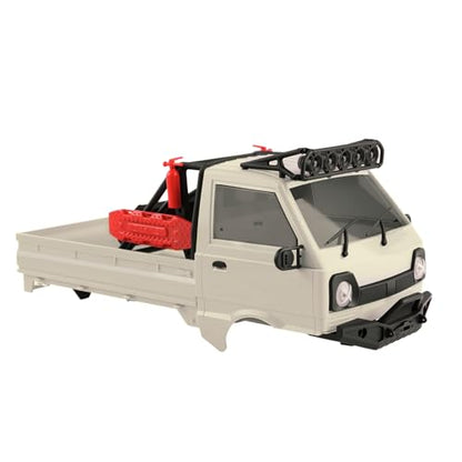 KT24 1/24 Kei Truck Hard Body Shell Kit for 133mm Wheelbase SCX24,WW | Plug-and-Play Lighting, For SCX24 C10/Bronco/Wrangler/Base Camp/4Runner - color: Warm White