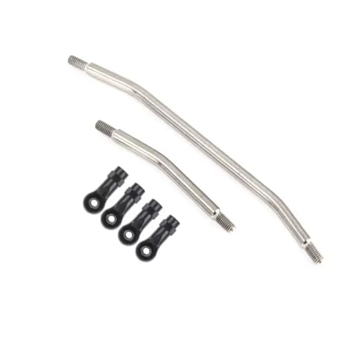 RC car Components Compatible with Axial for SCX10 II 90046 1/10 RC Car Upgrade Parts 10Pcs 313mm Stainless Steel Steering Link Rod Set with Nylon Ball Ends