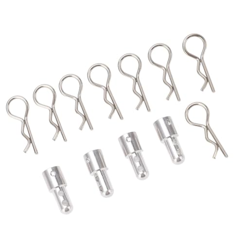 Kit with 8 Retainer Clips, Adjustable Body Shell Column Holders for MJX 1/14 Scale RC Car 14301/14302/14303/H14BM/14209/14210 Hobby Replacement Parts