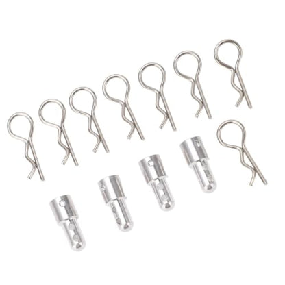 Kit with 8 Retainer Clips, Adjustable Body Shell Column Holders for MJX 1/14 Scale RC Car 14301/14302/14303/H14BM/14209/14210 Hobby Replacement Parts