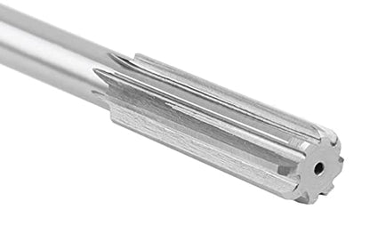 Accusize Industrial Tools 15.0 mm H.S.S. M2 Straight Shank Straight Flute Chucking Reamers, Right Hand, Shank Dia 11 mm, 6 Flute, 8'' Oal, 0400-5150 | 15.0 mm HSS M2 Straight Shank Straight Flute Chucking Reamers, RH, Shank 11 mm, 6 Flute, 8" OAL - size: