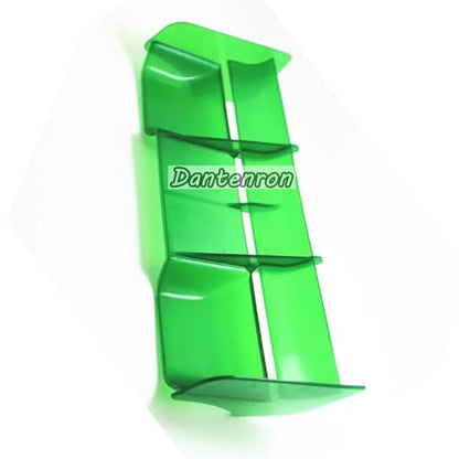 1/8 RC Car Force Rear Spoiler High Down Force Body Wing Tail Compatible with 1:8 Scale RC Off Road Short Course Truck Buggy Racing Car (Green) - color: Green