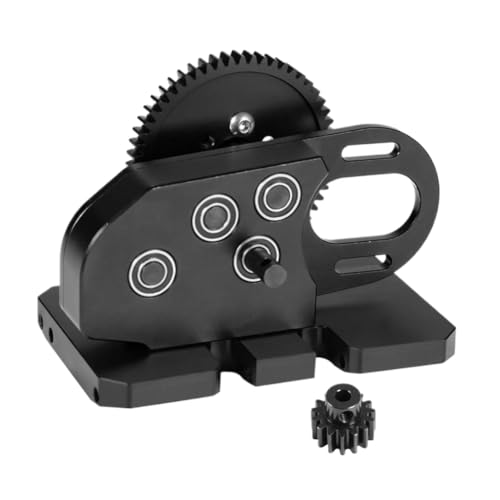 1 10 RC Crawler 2Low Transmission Performance Gearbox Front Fast Rear Slow Compatible with Chassis Upgrade(Black) - color: Black