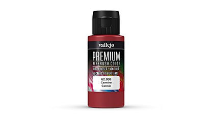 Vallejo - Premium Color RC Carmine 2.02 Fl.Oz. (60 ml) for Airbrushing, Acrylic-Polyurethane Hybrid Resin of Great Resistance Paint for Model and Hobby Use - style: Carmine