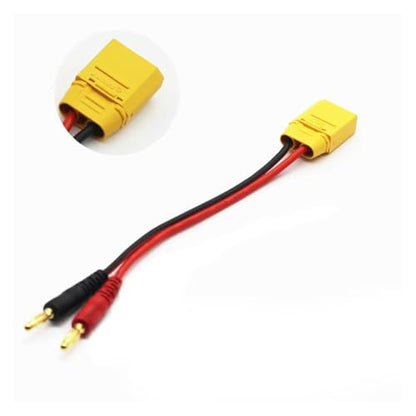 XT90H Male XT90 12awg 300mm 4mm Silicone Wire Cable Banana Plug To For RC Car Lipo Battery Parts And Accessories Upgrade Replacement Use RC Car Upgrade Part