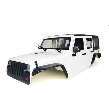 1/10 Jeep Hard Body Shell kit,Open Car Shell Kit 313mm Wheelbase for RC Crawler Car Axial SCX10 SCX10 II 90046 90047 RGT EX86100 (Plain Colour) - color: Plain Colour