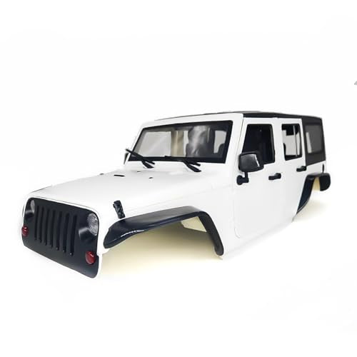 1/10 Jeep Hard Body Shell kit,Open Car Shell Kit 313mm Wheelbase for RC Crawler Car Axial SCX10 SCX10 II 90046 90047 RGT EX86100 (Plain Colour) - color: Plain Colour