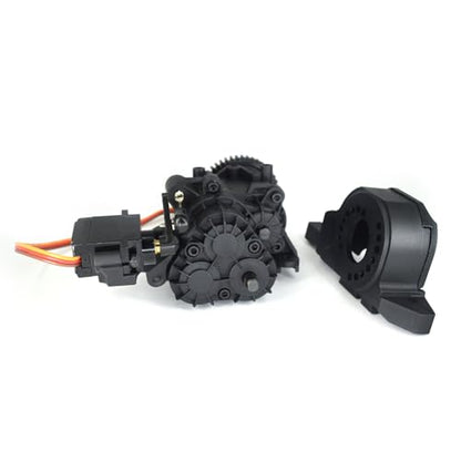 Metal 2 Speed Transmission Gearbox with Internal Gears Set for Traxxas 1/10 TRX-4 TRX-6 RC Crawler Car Upgrade Parts(Black)