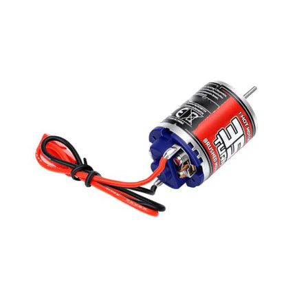 Drfeify RC Brushed Motor, 370 35T, Stainless Steel, 2.0mm D Shaft | JST Female Connector, Low Noise Vibration Precision, Heat Proof Pure Copper Windings, for RC Model Car