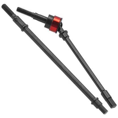 RC Front Rear Steel Drive Shaft CVD Dogbone Compatible with Axial SCX10 YQCQ-01 1/10 RC Crawler Car (Red) - color: Red