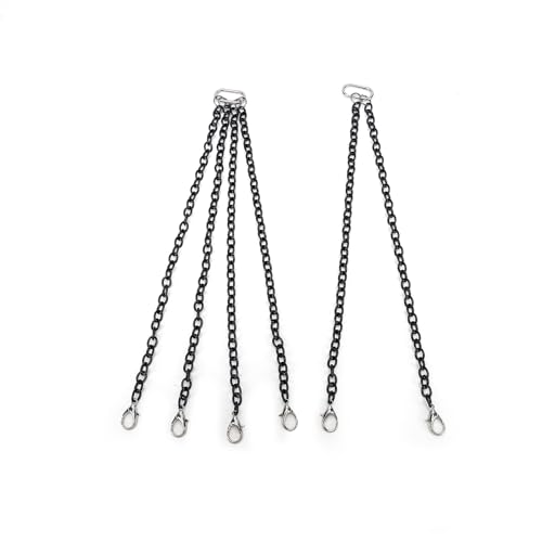 Asixxsix 2pcs Metal Trailer Chain with Tow Hook and Lobster Claw Hooks for RC Crane Model 1/50 DIY Decoration Accessories, for Crawler Climbing Car Upgrade Parts (18CM) - size: 18CM