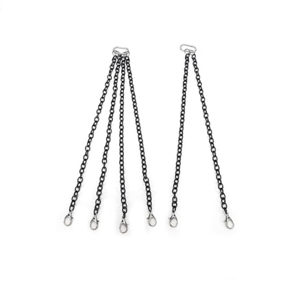 Asixxsix 2pcs Metal Trailer Chain with Tow Hook and Lobster Claw Hooks for RC Crane Model 1/50 DIY Decoration Accessories, for Crawler Climbing Car Upgrade Parts (18CM) - size: 18CM