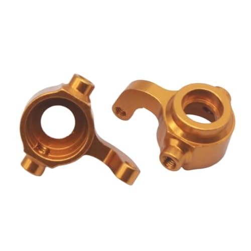 RC Steering Knuckle Block for Himoto E18 1/18 2PCS Aluminum Steering Hub Carrier(l/r) Knuckles Rc Truck for Buggy On-Road Car Parts(Yellow) - size: Yellow