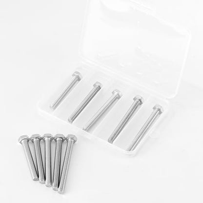M8 x 60mm 65mm 70mm 75mm 80mm Heavy Duty Hexagon Bolts Hex Head Screws, 304 Stainless Steel, Machine Fully Thread, Metric, Bright Finish, Assortment Kit 10PCS - size: M8 x 60/65/70/75/80mm (10PCS)