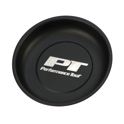 Performance Tool W1280 2-Piece Magnetic Parts Tray Set, Black | Holds screws and bolts sideways or upside down. Rubber coating prevents scratches. 4 and 5-1/2 inch trays
