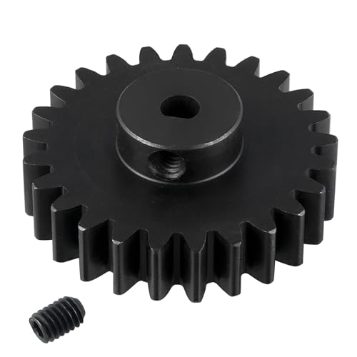 LSG Steel Gear M1.5 20T 25T Motor Gear Pinion Gear for Tra-xxas 1/5 X-MAXX XRT Crawler RC Car Large Transmission Gear Part (25T) - size: 25 Tooth